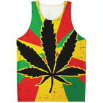 Cannabis Rasta Print Men's Tank Top