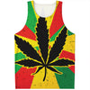 Cannabis Rasta Print Men's Tank Top