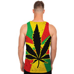 Cannabis Rasta Print Men's Tank Top