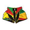 Cannabis Rasta Print Muay Thai Boxing Shorts