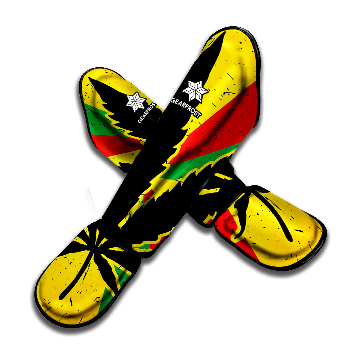 Cannabis Rasta Print Muay Thai Shin Guard