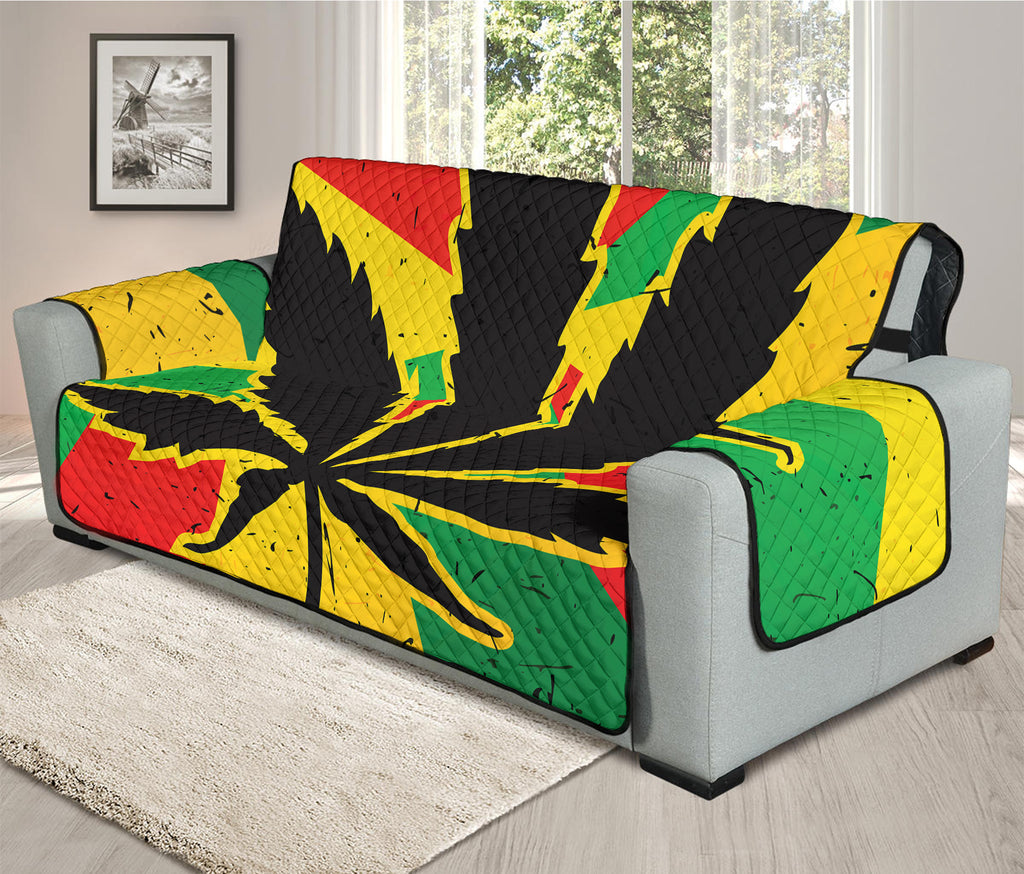 Cannabis Rasta Print Oversized Sofa Protector