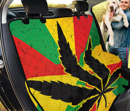 Cannabis Rasta Print Pet Car Back Seat Cover