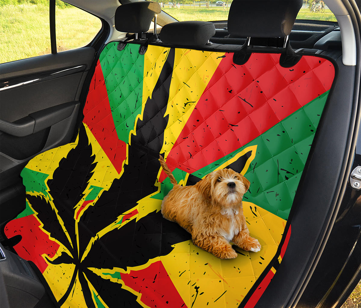 Cannabis Rasta Print Pet Car Back Seat Cover