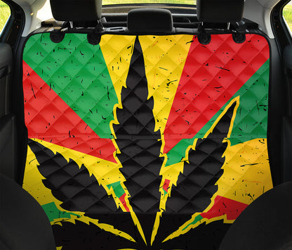 Cannabis Rasta Print Pet Car Back Seat Cover