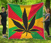 Cannabis Rasta Print Quilt