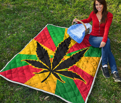 Cannabis Rasta Print Quilt