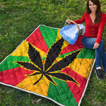 Cannabis Rasta Print Quilt