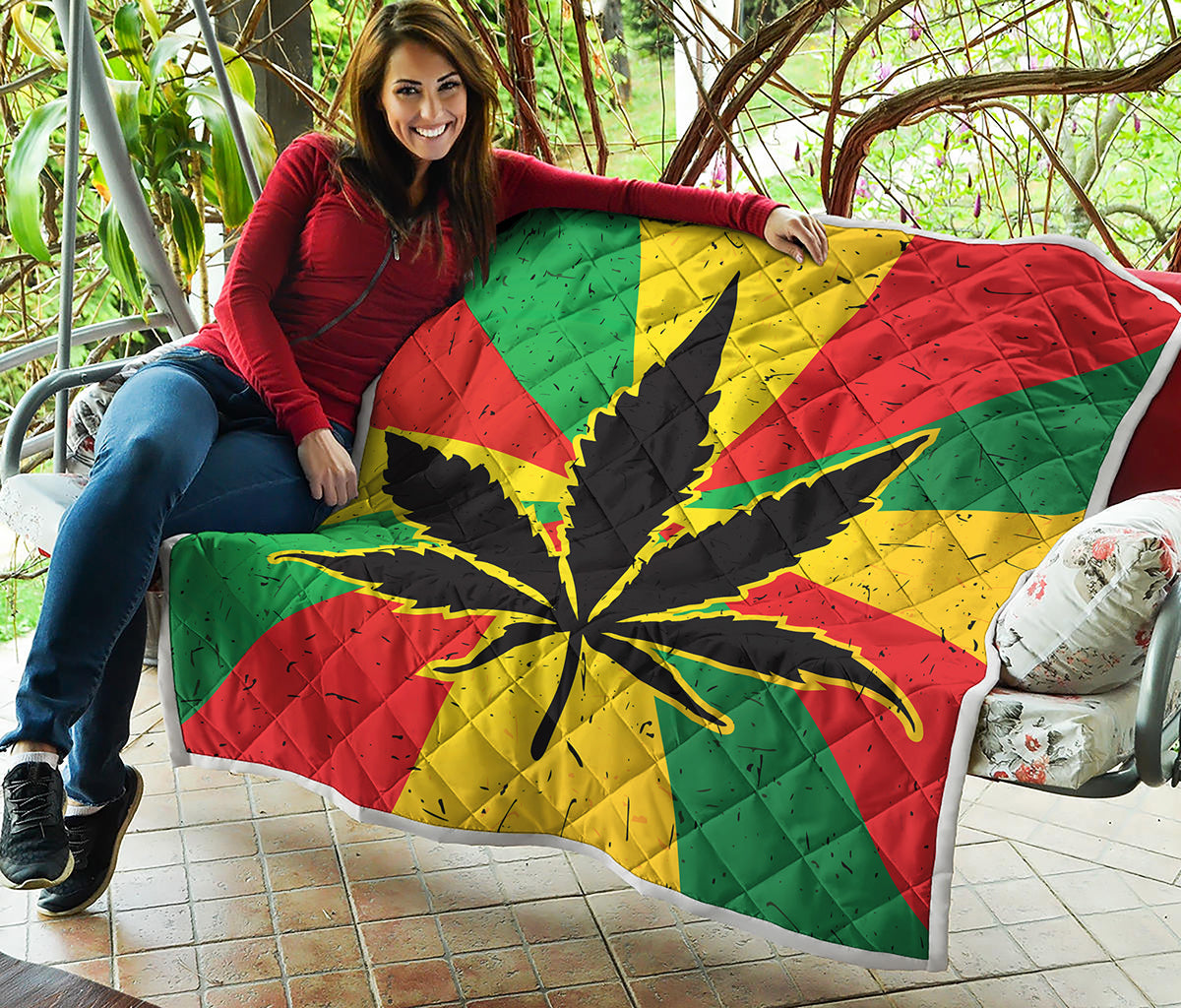Cannabis Rasta Print Quilt