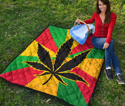 Cannabis Rasta Print Quilt