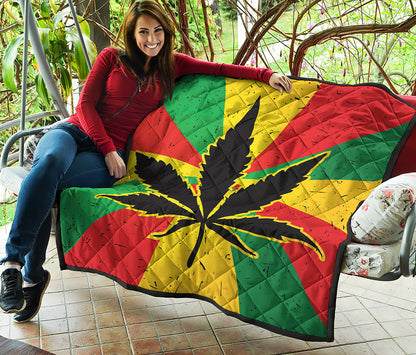Cannabis Rasta Print Quilt