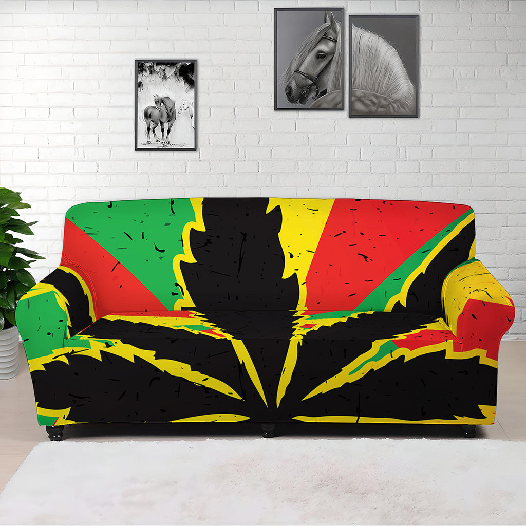 Cannabis Rasta Print Sofa Cover