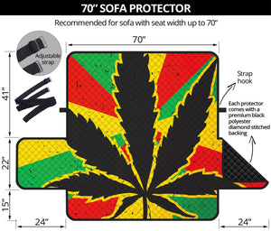 Cannabis Rasta Print Sofa Protector