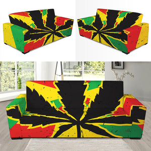 Cannabis Rasta Print Sofa Slipcover