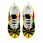 Cannabis Rasta Print White Sneakers