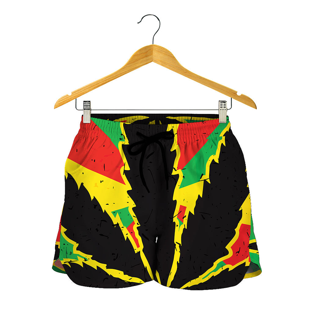 Cannabis Rasta Print Women's Shorts