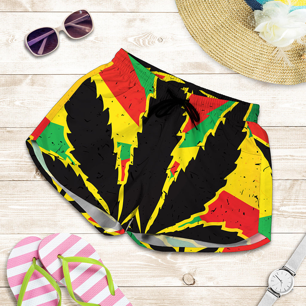 Cannabis Rasta Print Women's Shorts