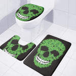 Cannabis Skull Print 3 Piece Bath Mat Set