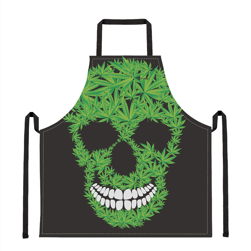 Cannabis Skull Print Apron