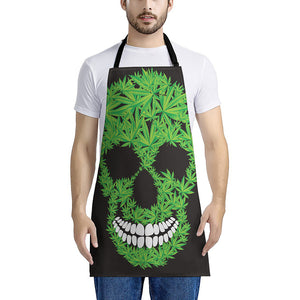 Cannabis Skull Print Apron