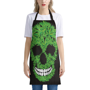 Cannabis Skull Print Apron