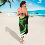 Cannabis Skull Print Beach Sarong Wrap