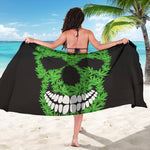Cannabis Skull Print Beach Sarong Wrap