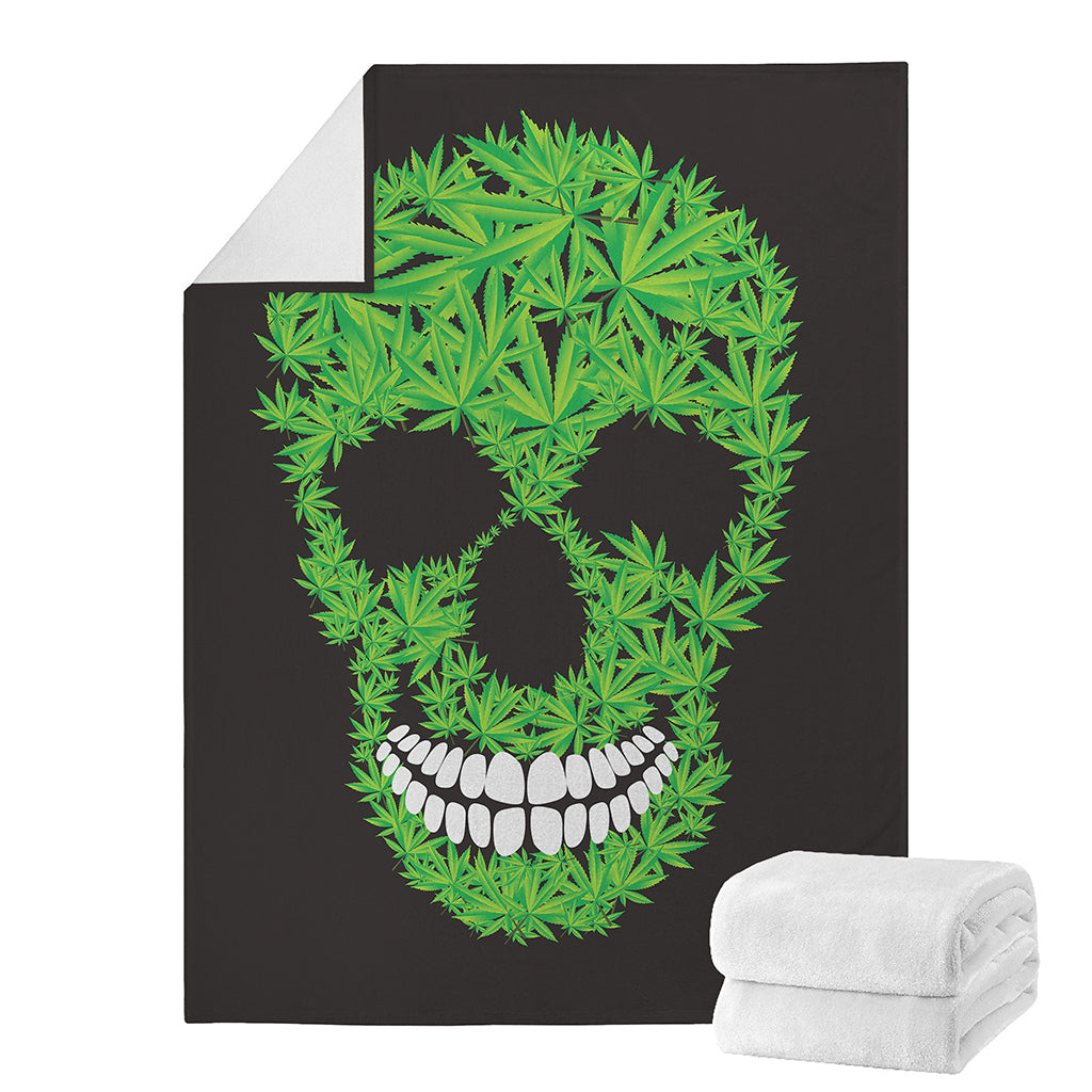 Cannabis Skull Print Blanket