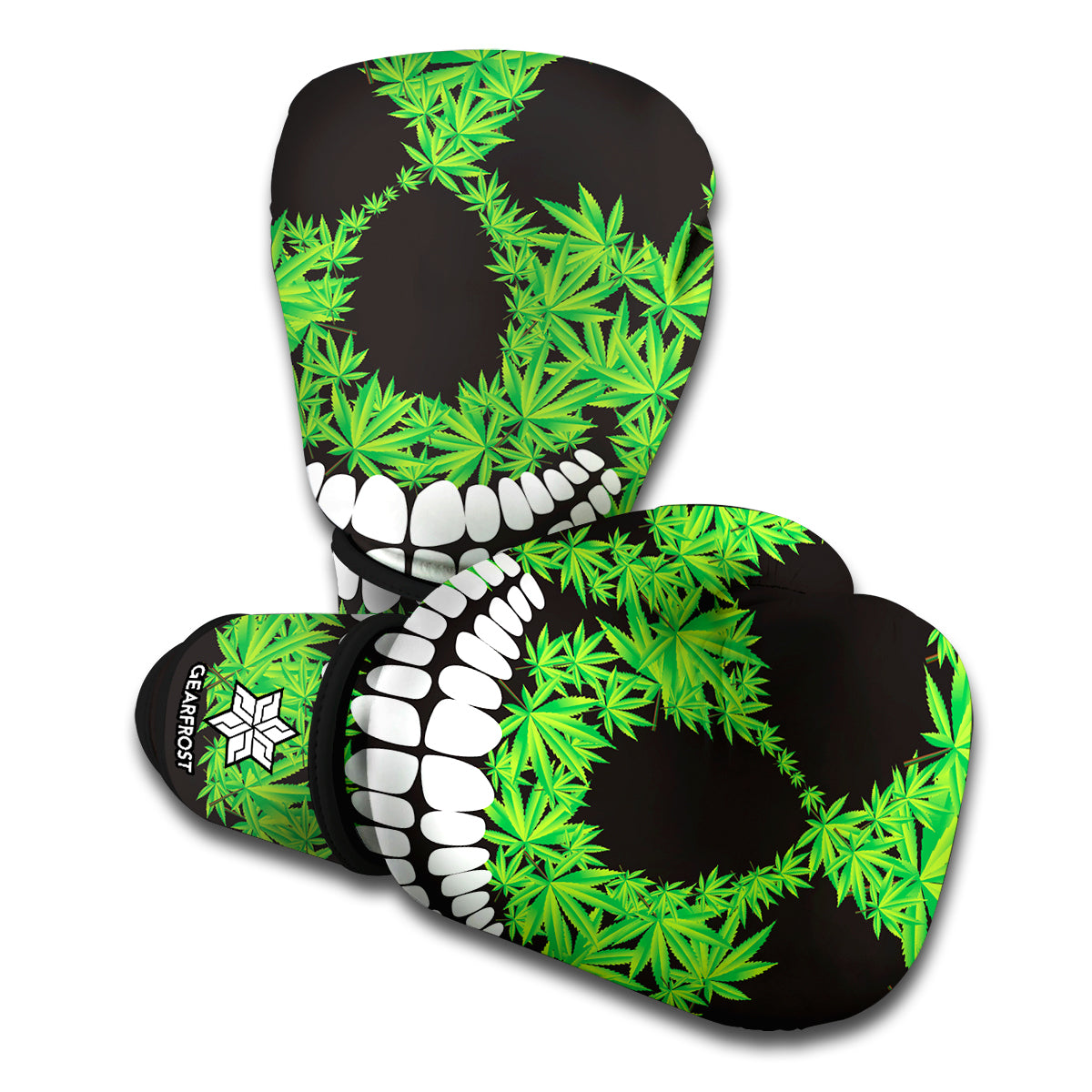 Cannabis Skull Print Boxing Gloves