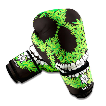 Cannabis Skull Print Boxing Gloves