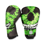Cannabis Skull Print Boxing Gloves