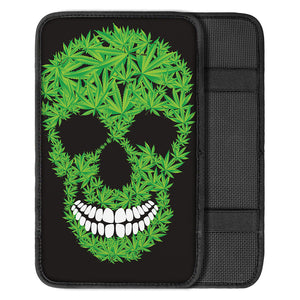 Cannabis Skull Print Car Center Console Cover