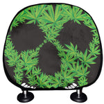 Cannabis Skull Print Car Headrest Covers