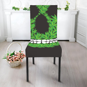 Cannabis Skull Print Dining Chair Slipcover