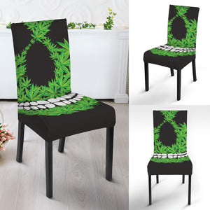 Cannabis Skull Print Dining Chair Slipcover