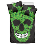 Cannabis Skull Print Duvet Cover Bedding Set