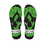 Cannabis Skull Print Flip Flops