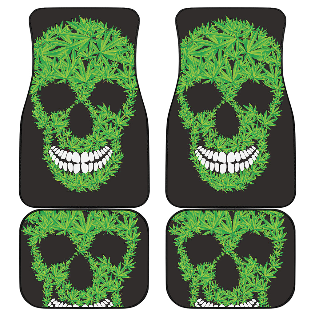 Cannabis Skull Print Front and Back Car Floor Mats