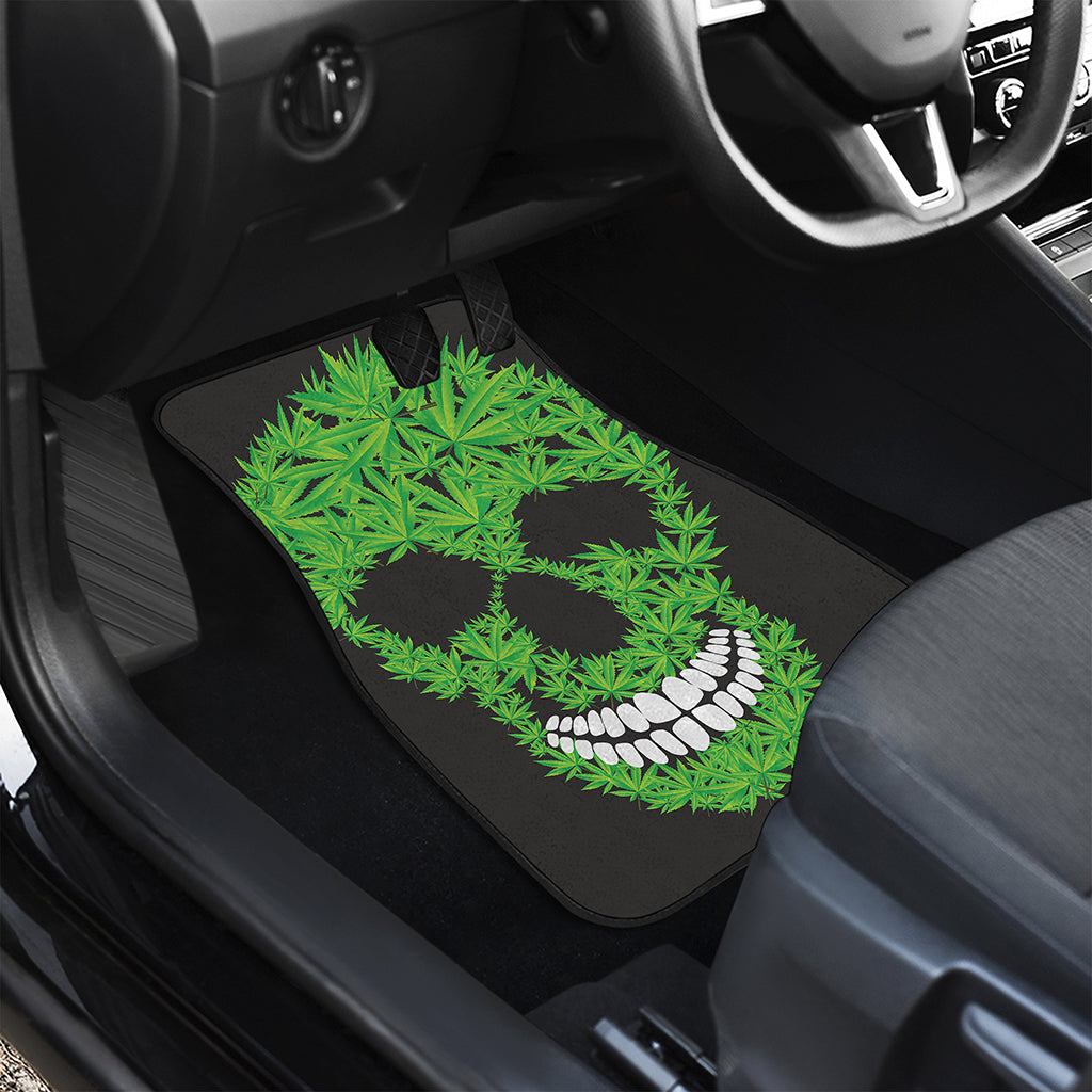 Cannabis Skull Print Front and Back Car Floor Mats