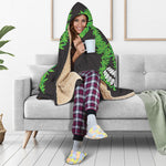 Cannabis Skull Print Hooded Blanket