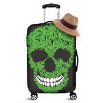 Cannabis Skull Print Luggage Cover