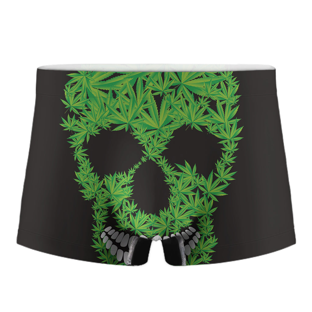 Cannabis Skull Print Men's Boxer Briefs