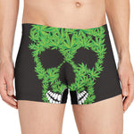 Cannabis Skull Print Men's Boxer Briefs