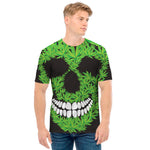 Cannabis Skull Print Men's T-Shirt