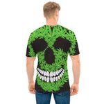 Cannabis Skull Print Men's T-Shirt