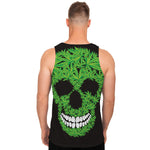 Cannabis Skull Print Men's Tank Top