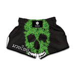 Cannabis Skull Print Muay Thai Boxing Shorts