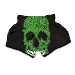 Cannabis Skull Print Muay Thai Boxing Shorts