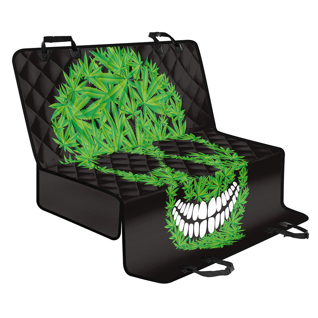 Cannabis Skull Print Pet Car Back Seat Cover