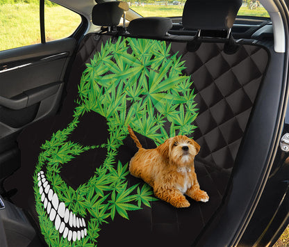 Cannabis Skull Print Pet Car Back Seat Cover